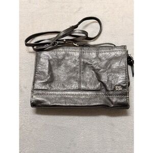 The Sak Iris Womens Black Leather Crossbody Purse Small Shoulder Bag Handbag